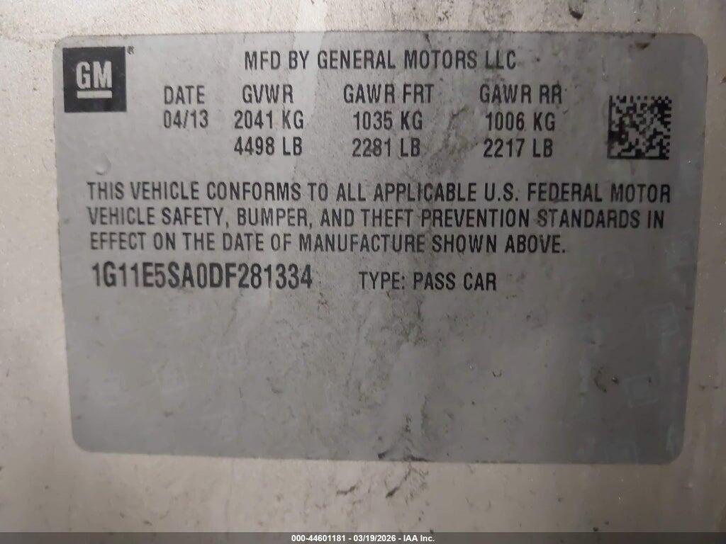 1G11E5SA0DF281334 2013 CHEVROLET MALIBU photo no. 9