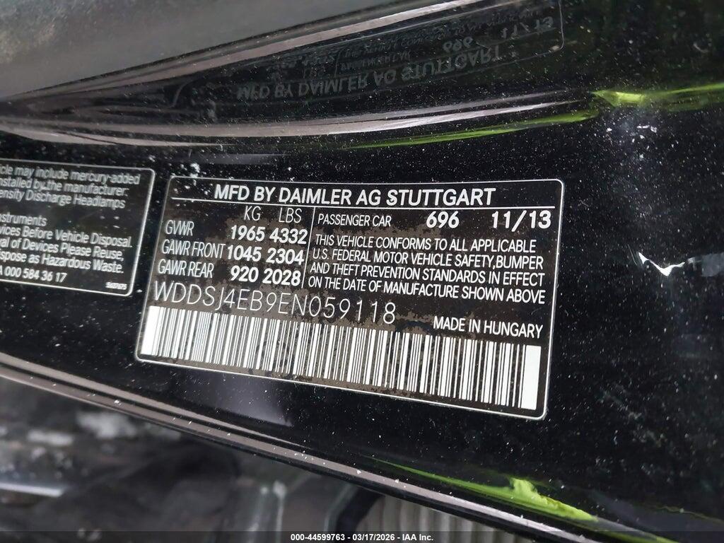 WDDSJ4EB9EN059118 2014 MERCEDES-BENZ CLA 250 photo no. 9