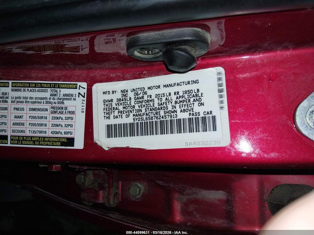 5Y2SL65876Z457913 2006 PONTIAC VIBE photo no. 9