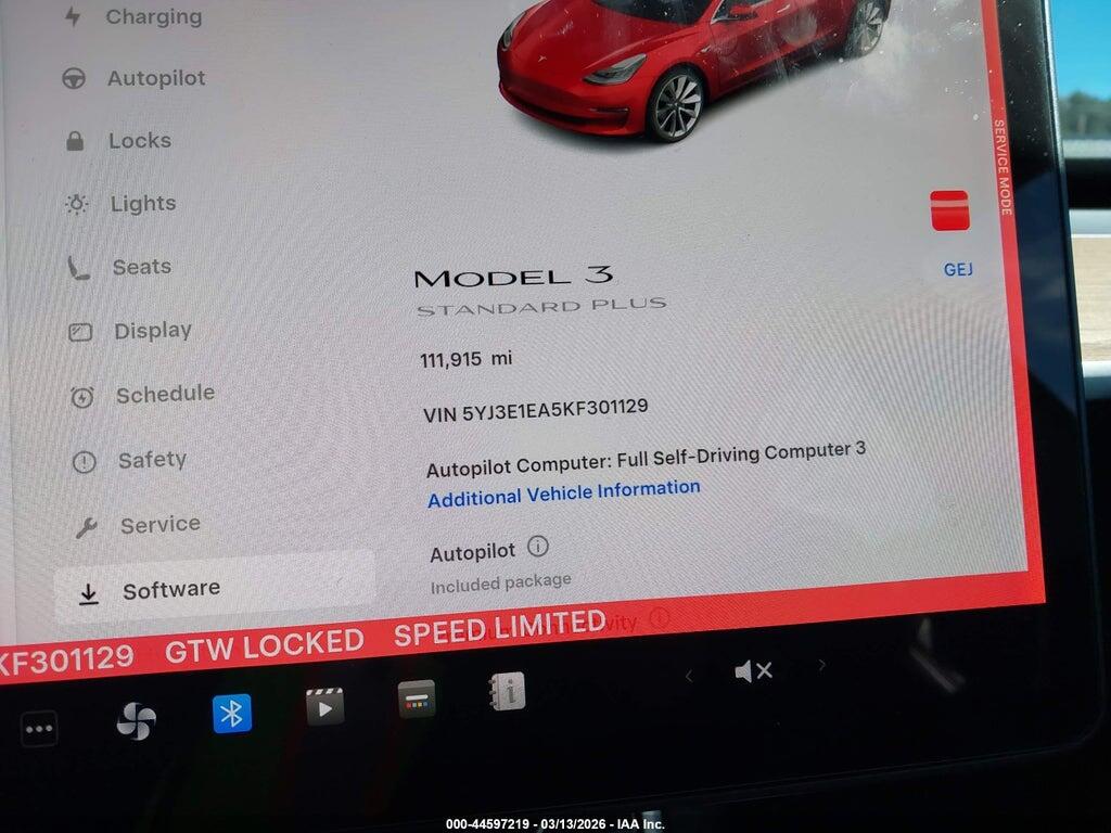 5YJ3E1EA5KF301129 2019 TESLA MODEL 3 photo no. 7
