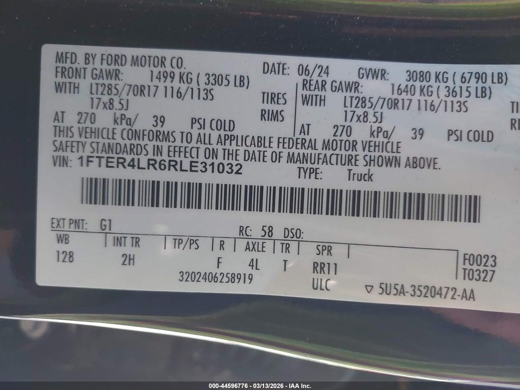 1FTER4LR6RLE31032 2024 FORD RANGER photo no. 9