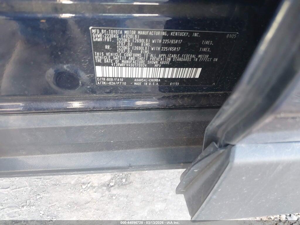 4T3RWRFV4SU170924 2025 TOYOTA RAV4 HYBRID photo no. 9