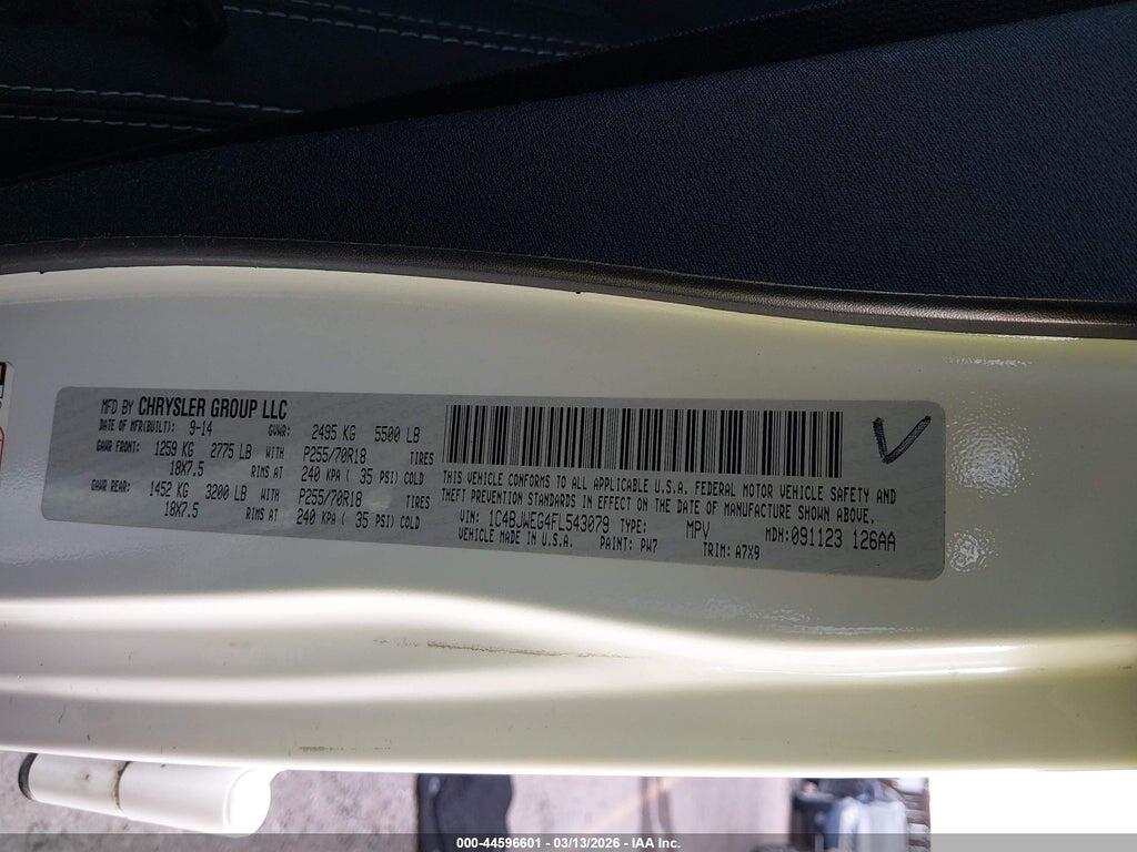 1C4BJWEG4FL543079 2015 JEEP WRANGLER UNLIMITED photo no. 9