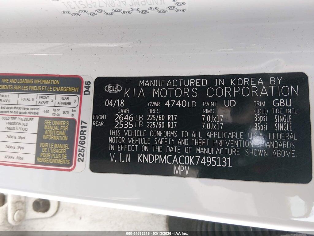 KNDPMCAC0K7495131 2019 KIA SPORTAGE photo no. 9
