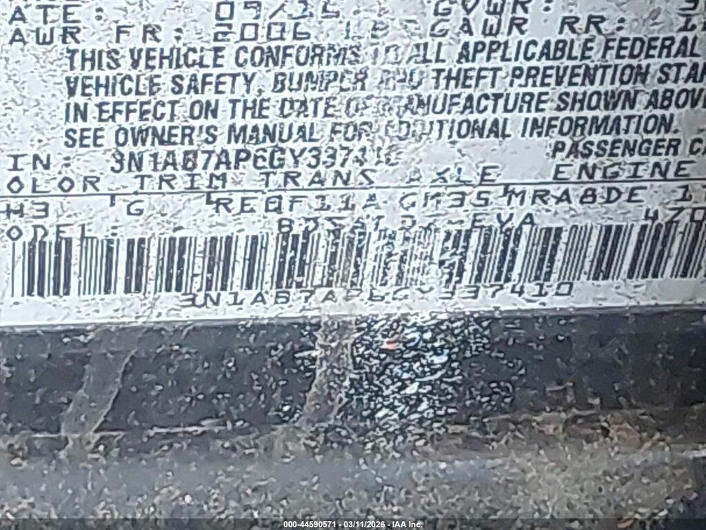 3N1AB7AP6GY337410 2016 NISSAN SENTRA photo no. 9