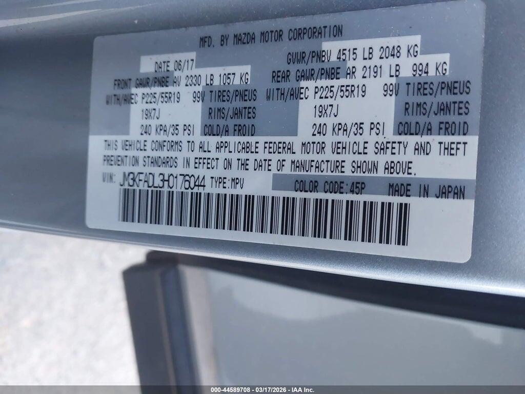 JM3KFADL3H0176044 2017 MAZDA CX-5 photo no. 9