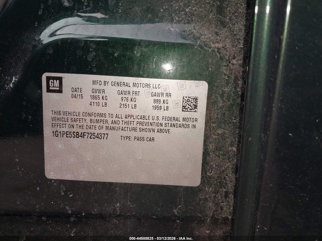 1G1PE5SB4F7254377 2015 CHEVROLET CRUZE photo no. 9