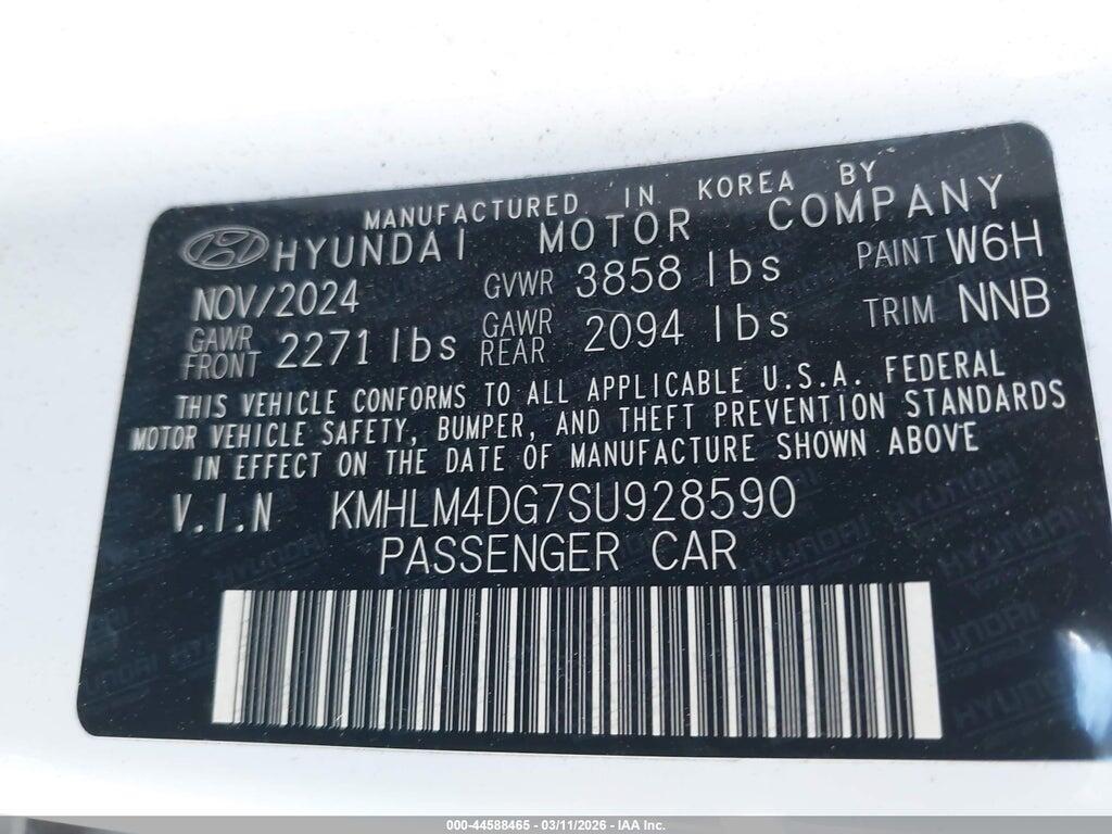 KMHLM4DG7SU928590 2025 HYUNDAI ELANTRA photo no. 9