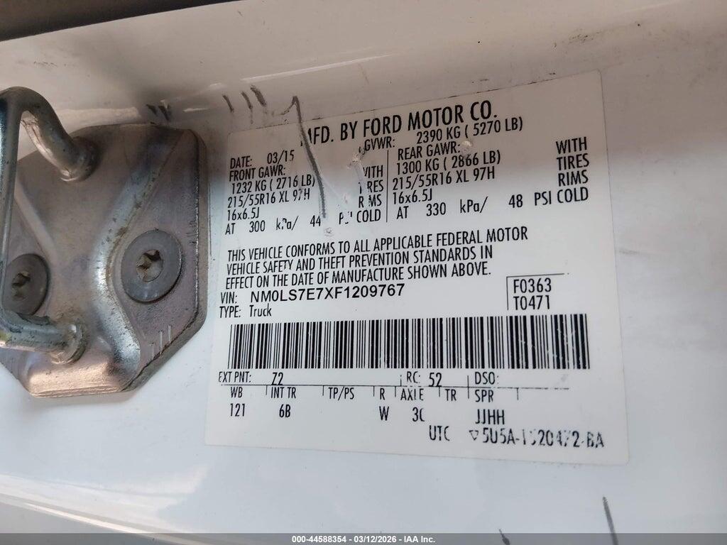 NM0LS7E7XF1209767 2015 FORD TRANSIT CONNECT photo no. 9