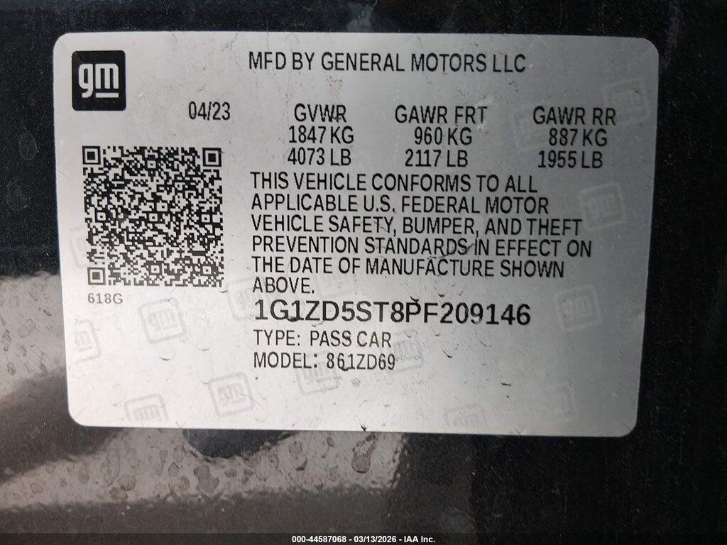 1G1ZD5ST8PF209146 2023 CHEVROLET MALIBU photo no. 9