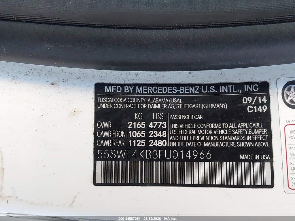 55SWF4KB3FU014966 2015 MERCEDES-BENZ C 300 photo no. 9