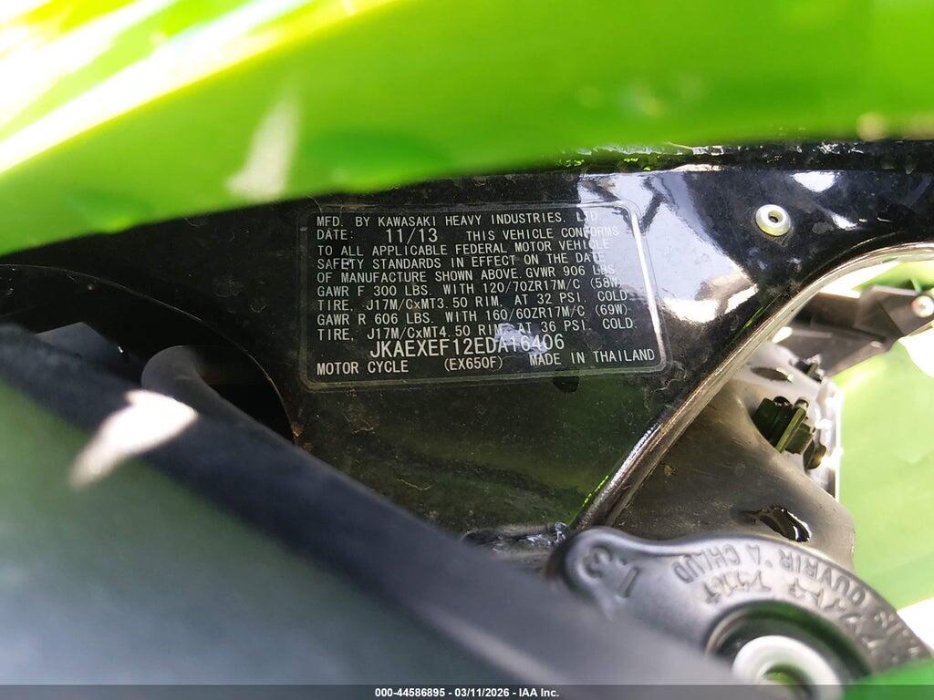 JKAEXEF12EDA16406 2014 KAWASAKI EX650 photo no. 10
