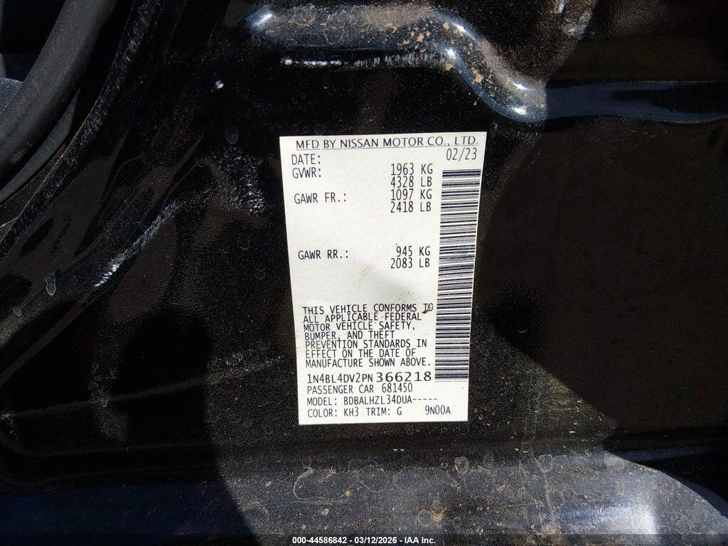 1N4BL4DV2PN366218 2023 NISSAN ALTIMA photo no. 9