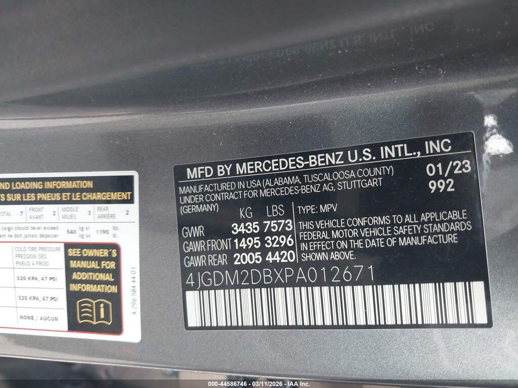 4JGDM2DBXPA012671 2023 MERCEDES-BENZ EQS 450+ SUV photo no. 9