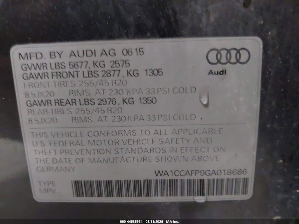 WA1CCAFP9GA018686 2016 AUDI SQ5 photo no. 9