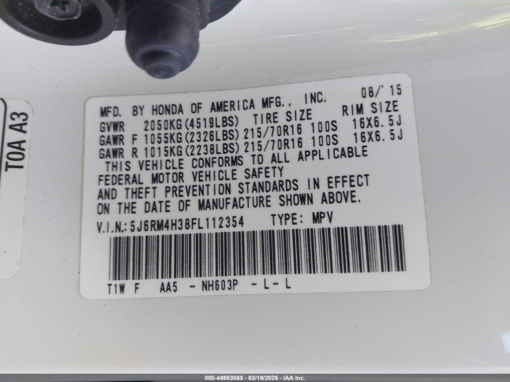 5J6RM4H38FL112354 2015 HONDA CR-V photo no. 9