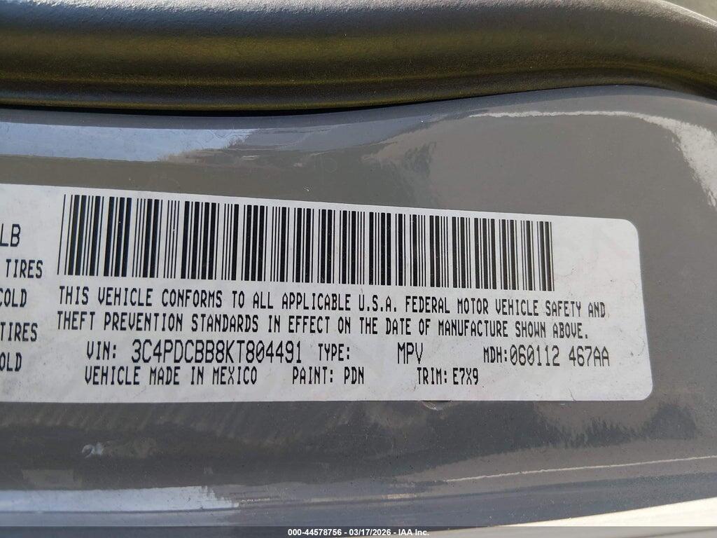 3C4PDCBB8KT804491 2019 DODGE JOURNEY photo no. 9
