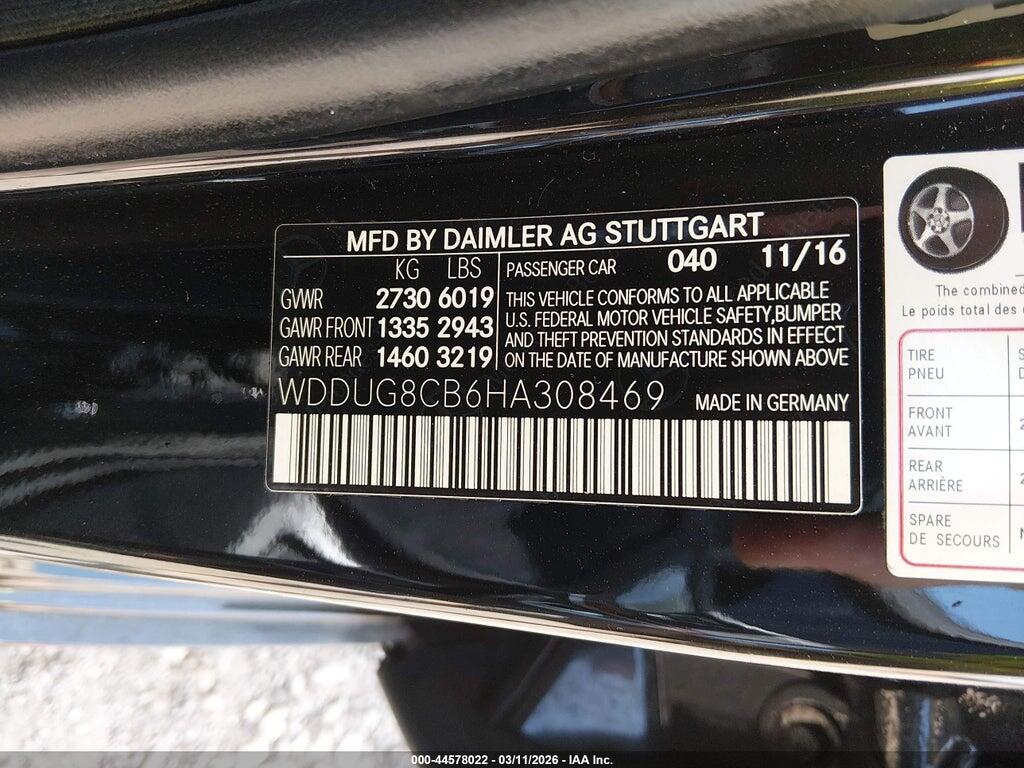 WDDUG8CB6HA308469 2017 MERCEDES-BENZ S 550 photo no. 9