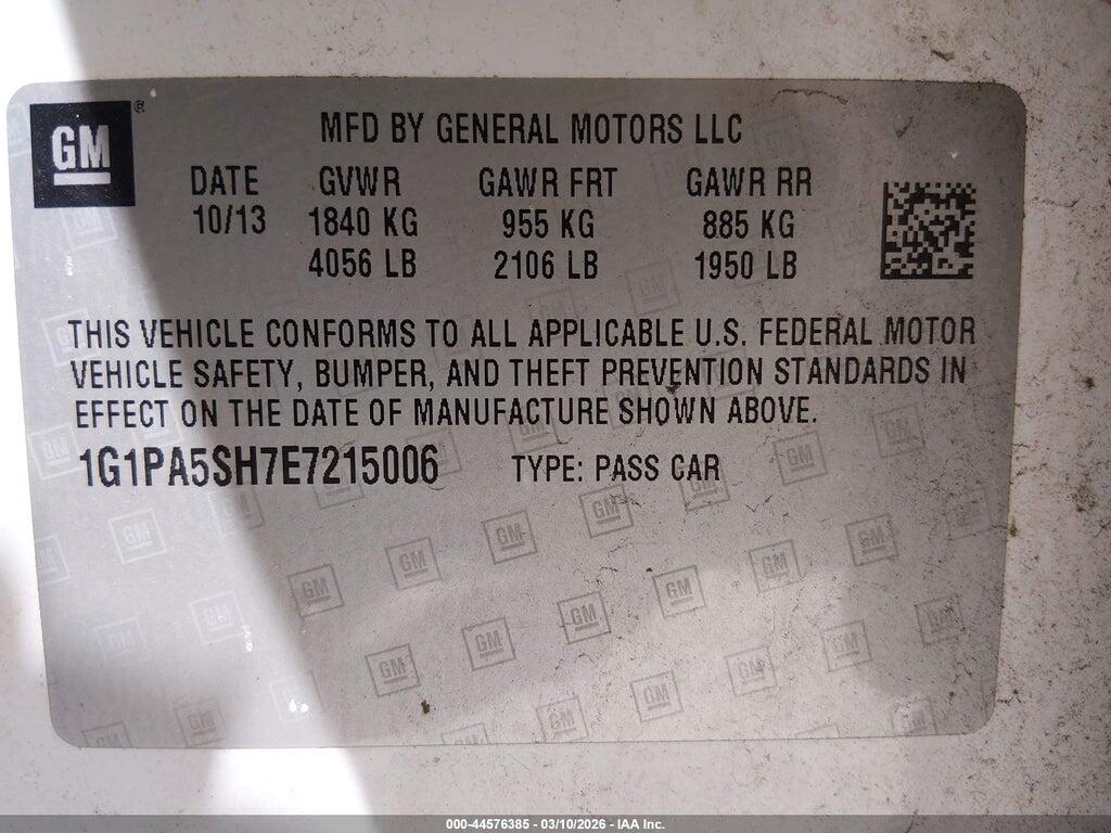 1G1PA5SH7E7215006 2014 CHEVROLET CRUZE photo no. 9