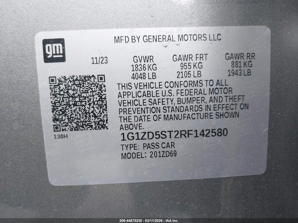 1G1ZD5ST2RF142580 2024 CHEVROLET MALIBU photo no. 9