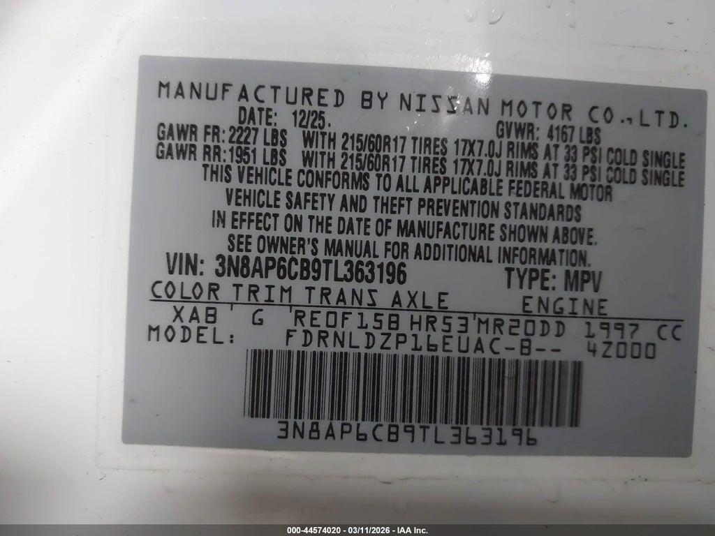 3N8AP6CB9TL363196 2026 NISSAN KICKS photo no. 9