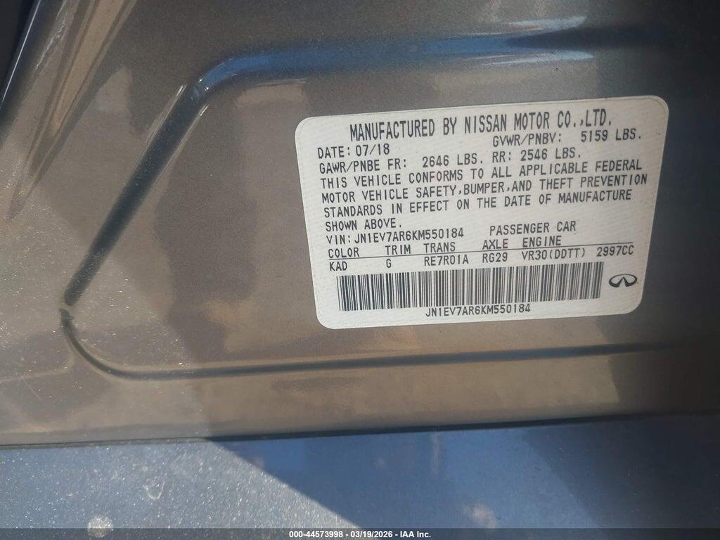 JN1EV7AR6KM550184 2019 INFINITI Q50 photo no. 9