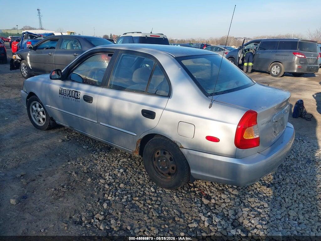 KMHCG45CX2U398537 2002 HYUNDAI ACCENT photo no. 3
