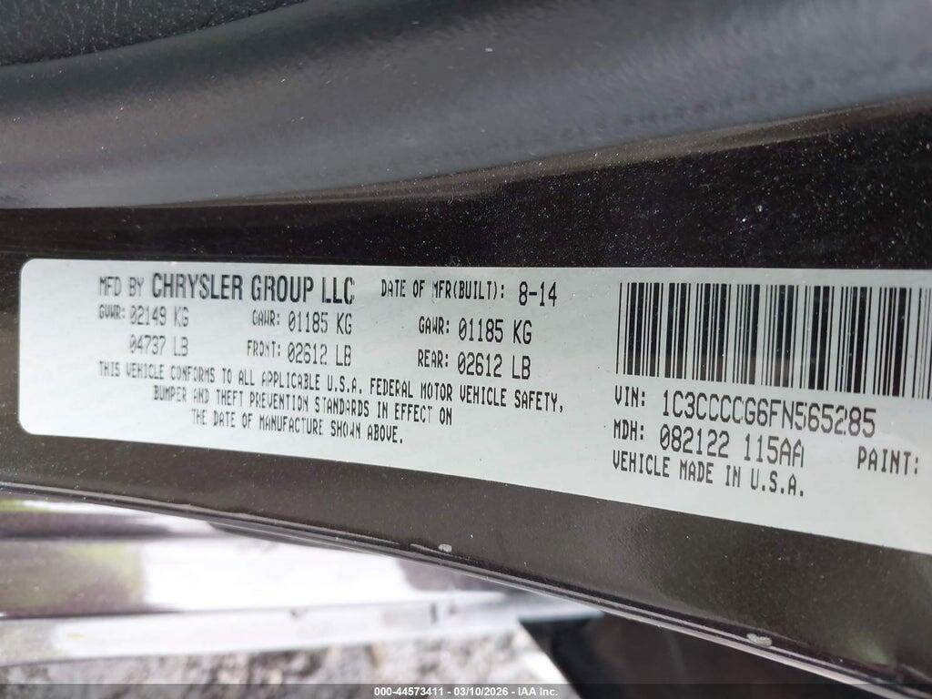 1C3CCCCG6FN565285 2015 CHRYSLER 200 photo no. 9