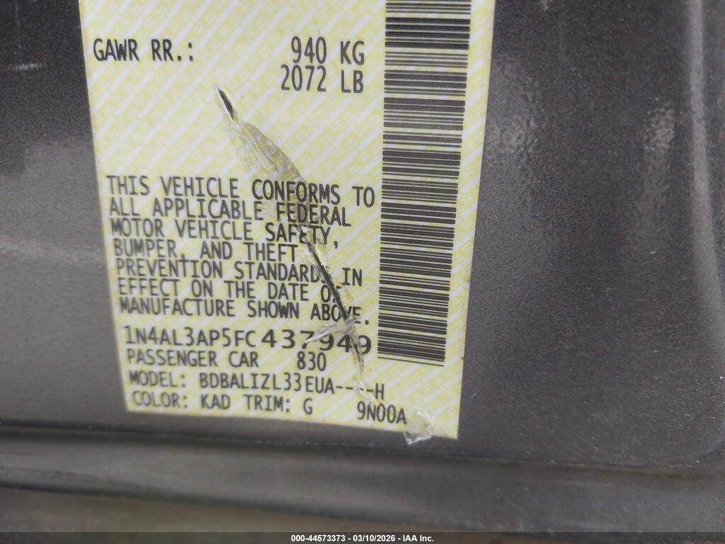 1N4AL3AP5FC437949 2015 NISSAN ALTIMA photo no. 9