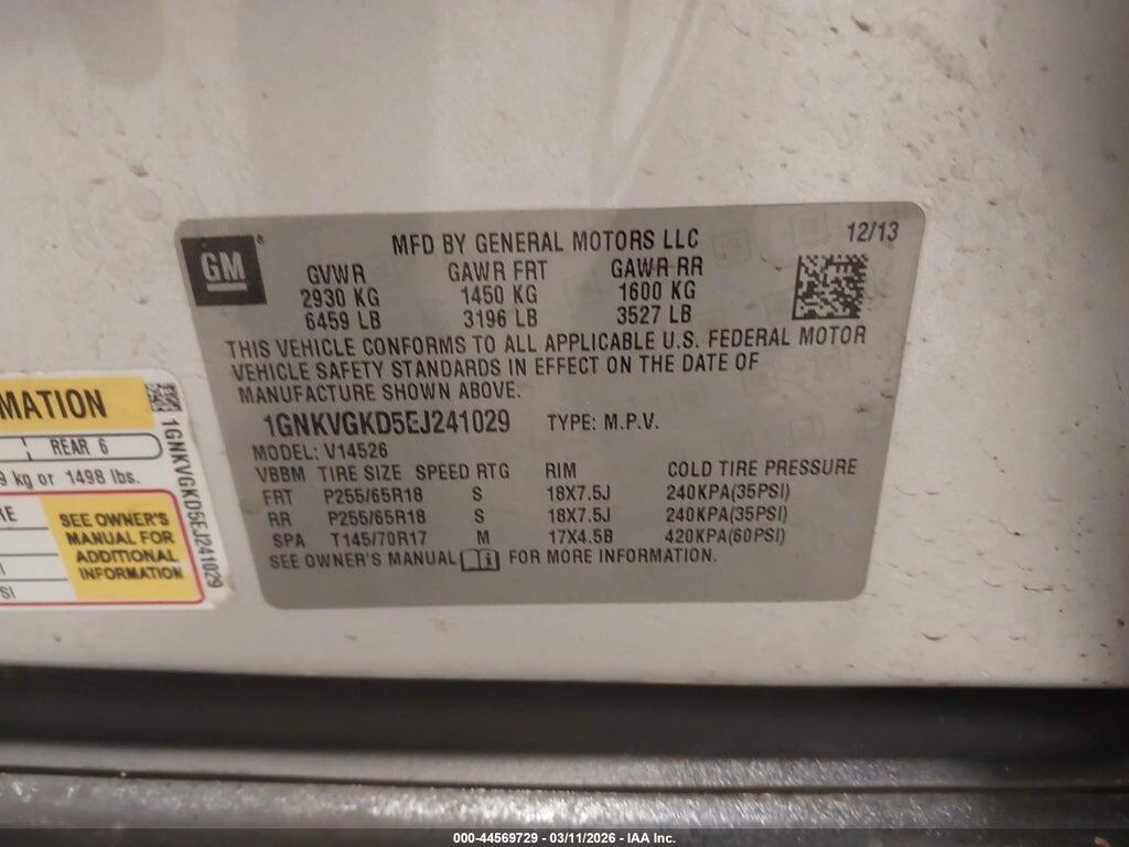 1GNKVGKD5EJ241029 2014 CHEVROLET TRAVERSE photo no. 9