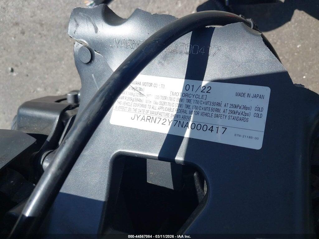JYARN72Y7NA000417 2022 YAMAHA MT09 photo no. 10