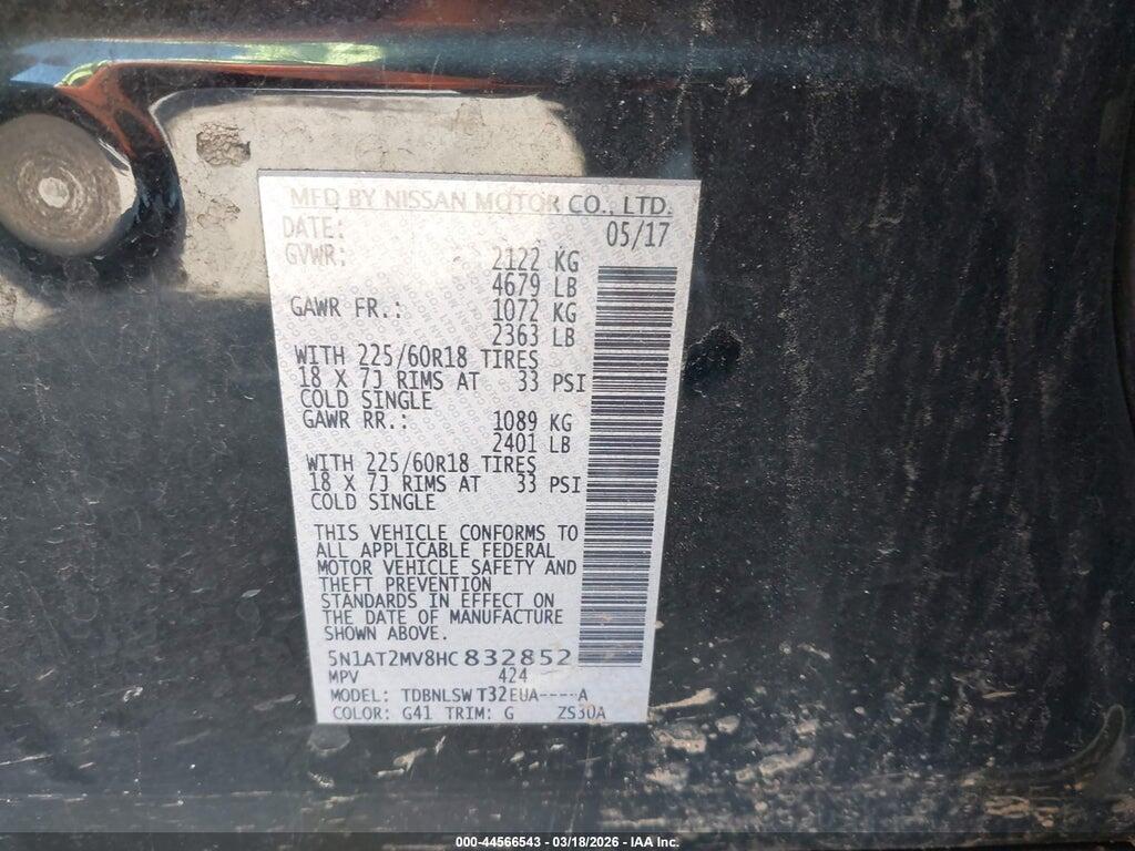 5N1AT2MV8HC832852 2017 NISSAN ROGUE photo no. 9