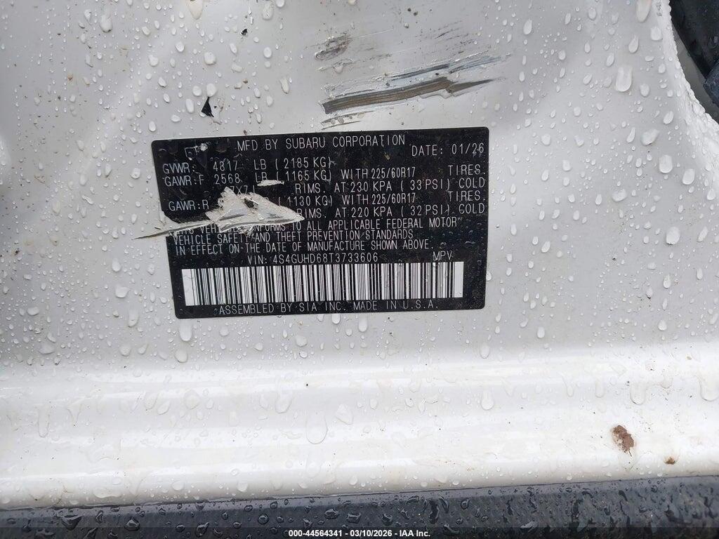 4S4GUHD68T3733606 2026 SUBARU CROSSTREK photo no. 9