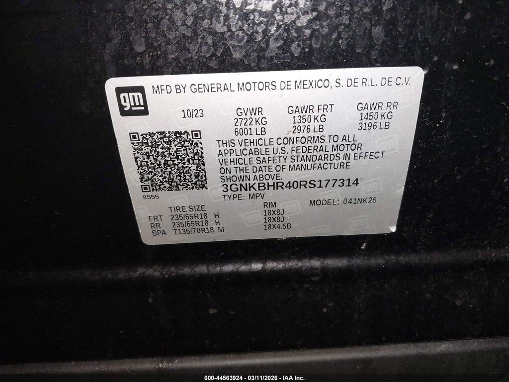 3GNKBHR40RS177314 2024 CHEVROLET BLAZER photo no. 9
