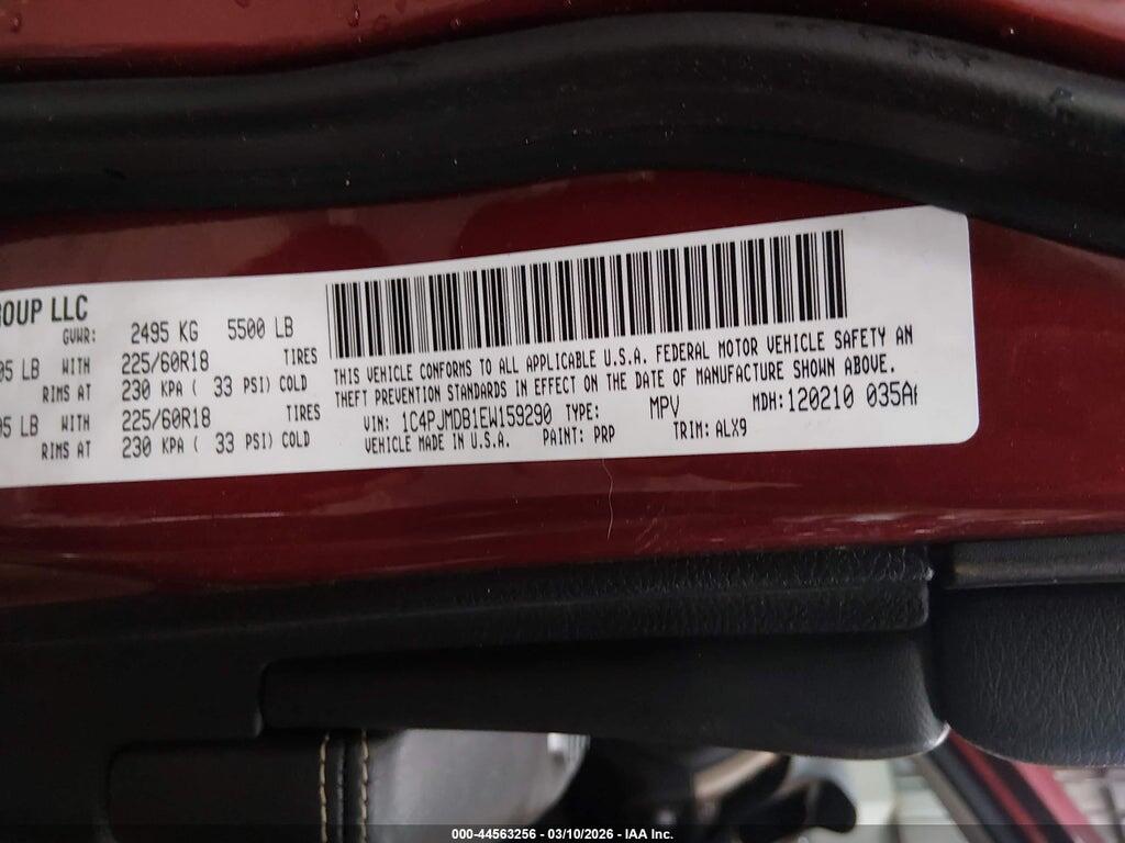 1C4PJMDB1EW159290 2014 JEEP CHEROKEE photo no. 9