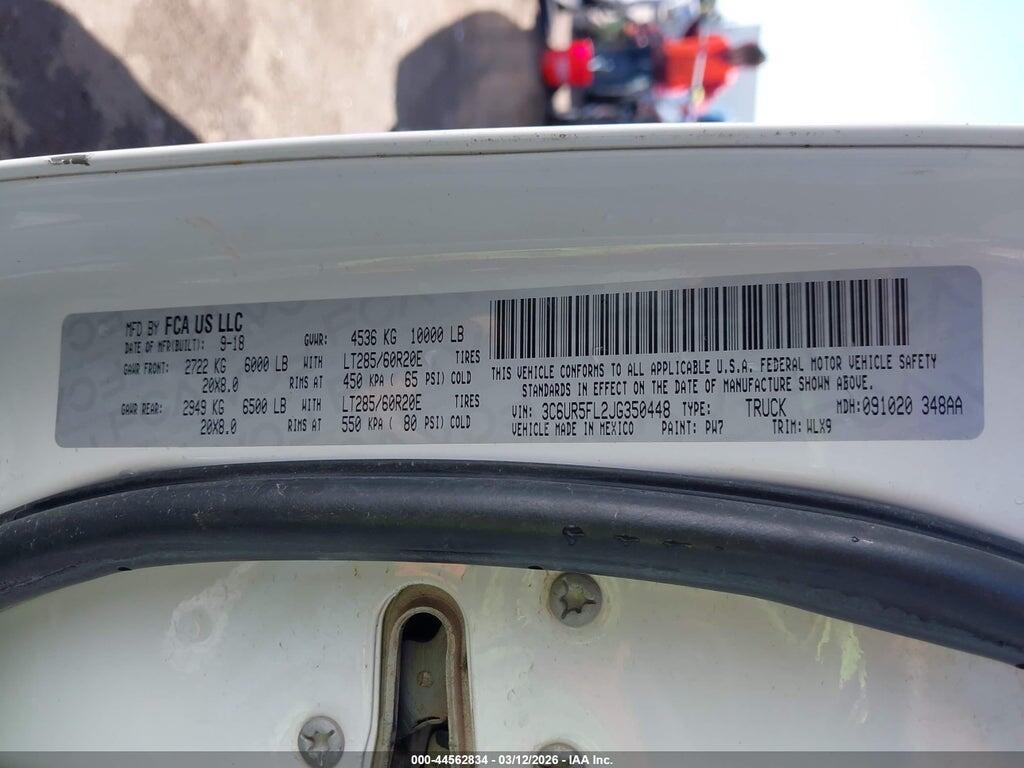 3C6UR5FL2JG350448 2018 RAM 2500 photo no. 9