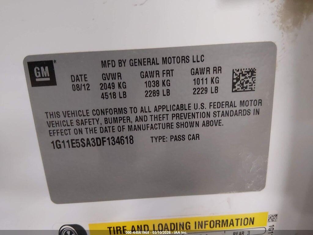 1G11E5SA3DF134618 2013 CHEVROLET MALIBU photo no. 9