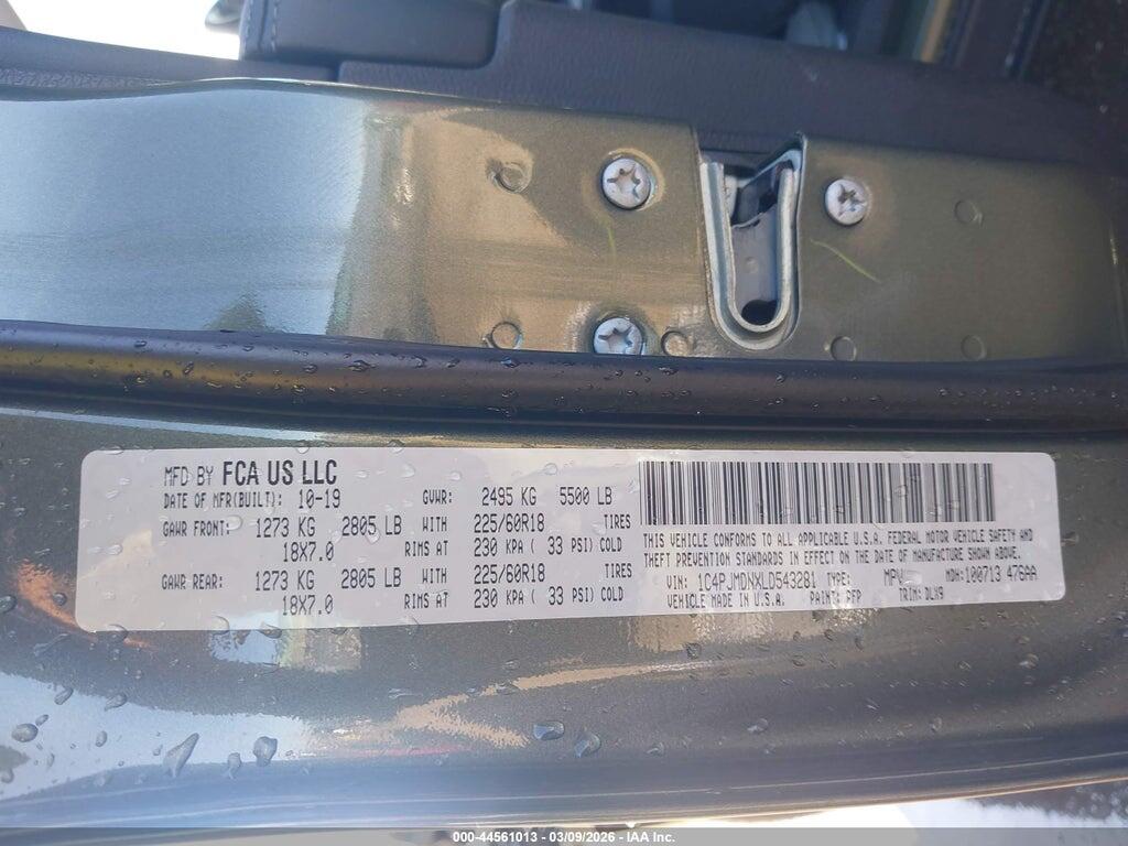 1C4PJMDNXLD543281 2020 JEEP CHEROKEE photo no. 9