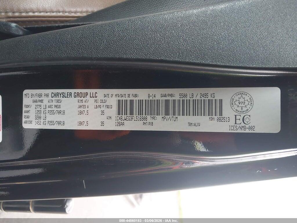 1C4BJWEG3FL516908 2015 JEEP WRANGLER UNLIMITED photo no. 9