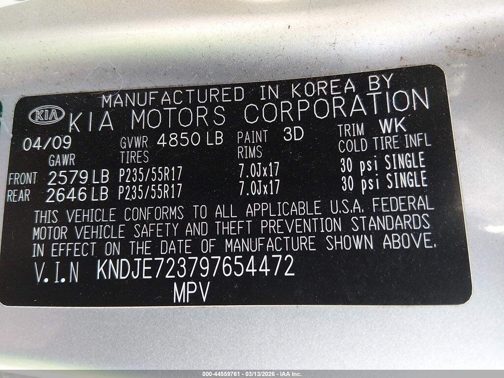 KNDJE723797654472 2009 KIA SPORTAGE photo no. 9