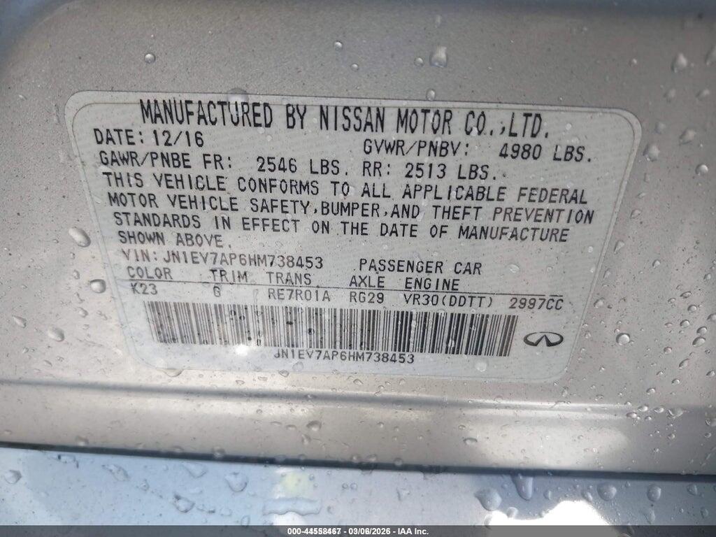 JN1EV7AP6HM738453 2017 INFINITI Q50 photo no. 9
