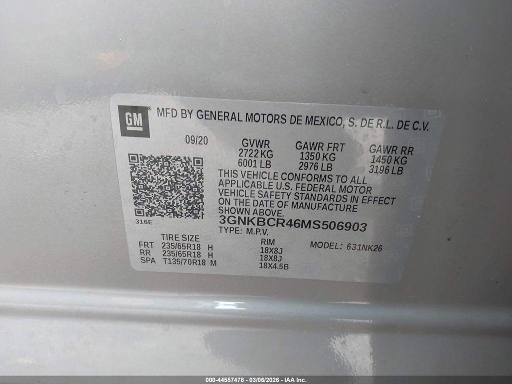 3GNKBCR46MS506903 2021 CHEVROLET BLAZER photo no. 9