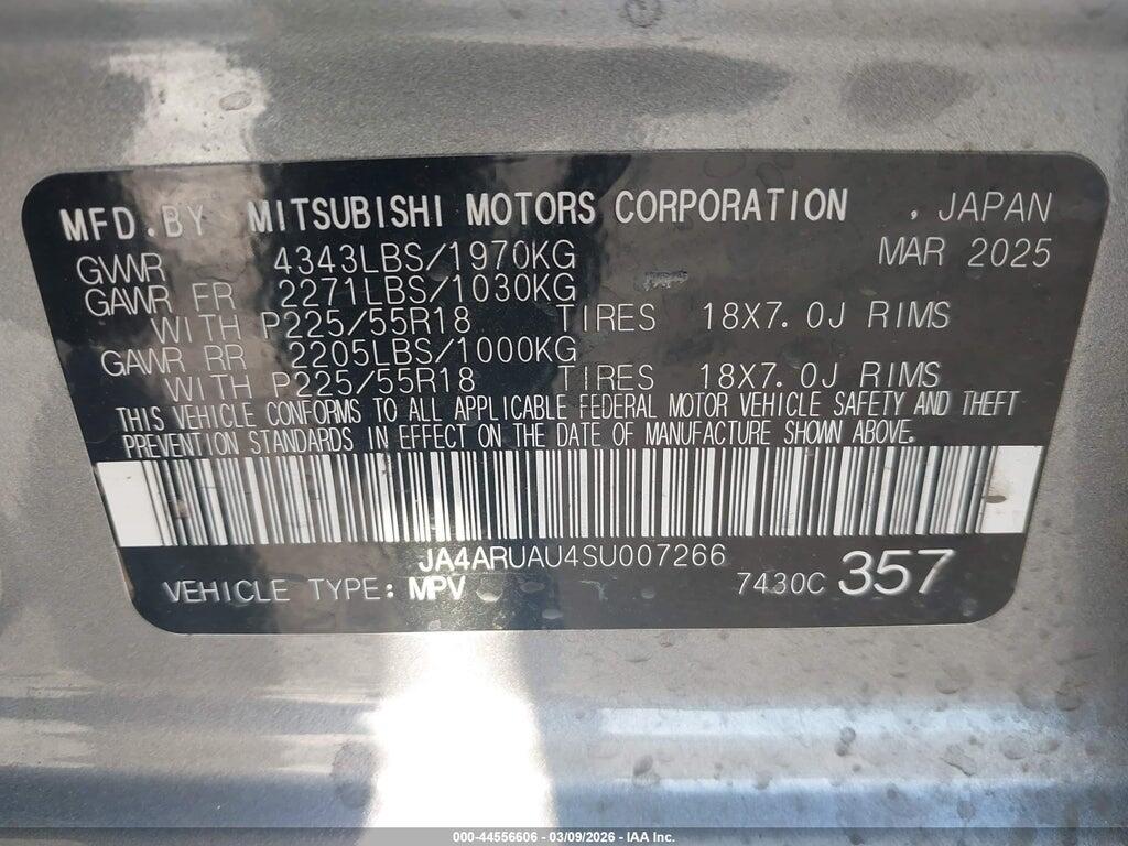JA4ARUAU4SU007266 2025 MITSUBISHI OUTLANDER SPORT photo no. 9