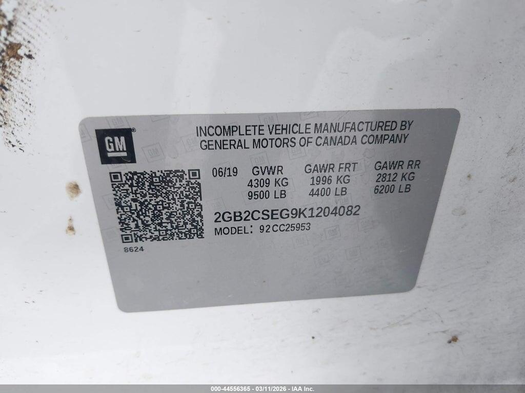 2GB2CSEG9K1204082 2019 CHEVROLET SILVERADO 2500HD photo no. 9