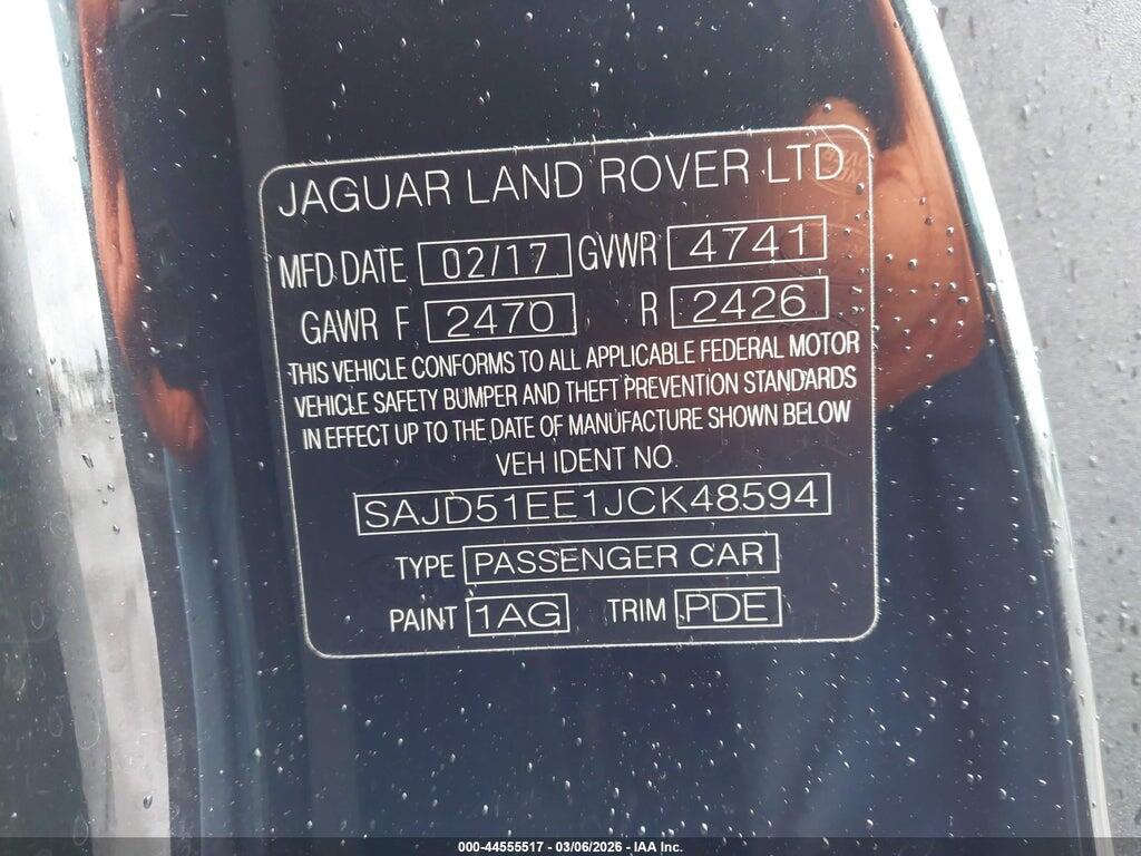 SAJD51EE1JCK48594 2018 JAGUAR F-TYPE photo no. 9