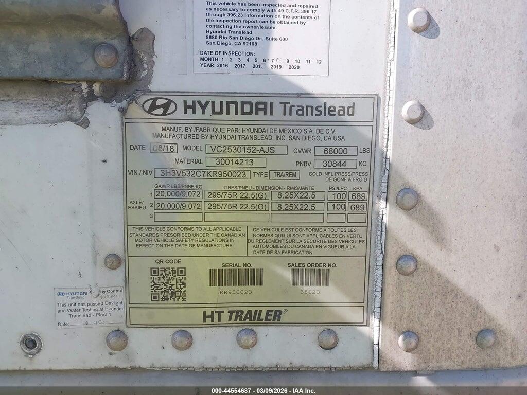 3H3V532C7KR950023 2019 HYUNDAI TRANSLEAD INC UNKNOWN photo no. 9