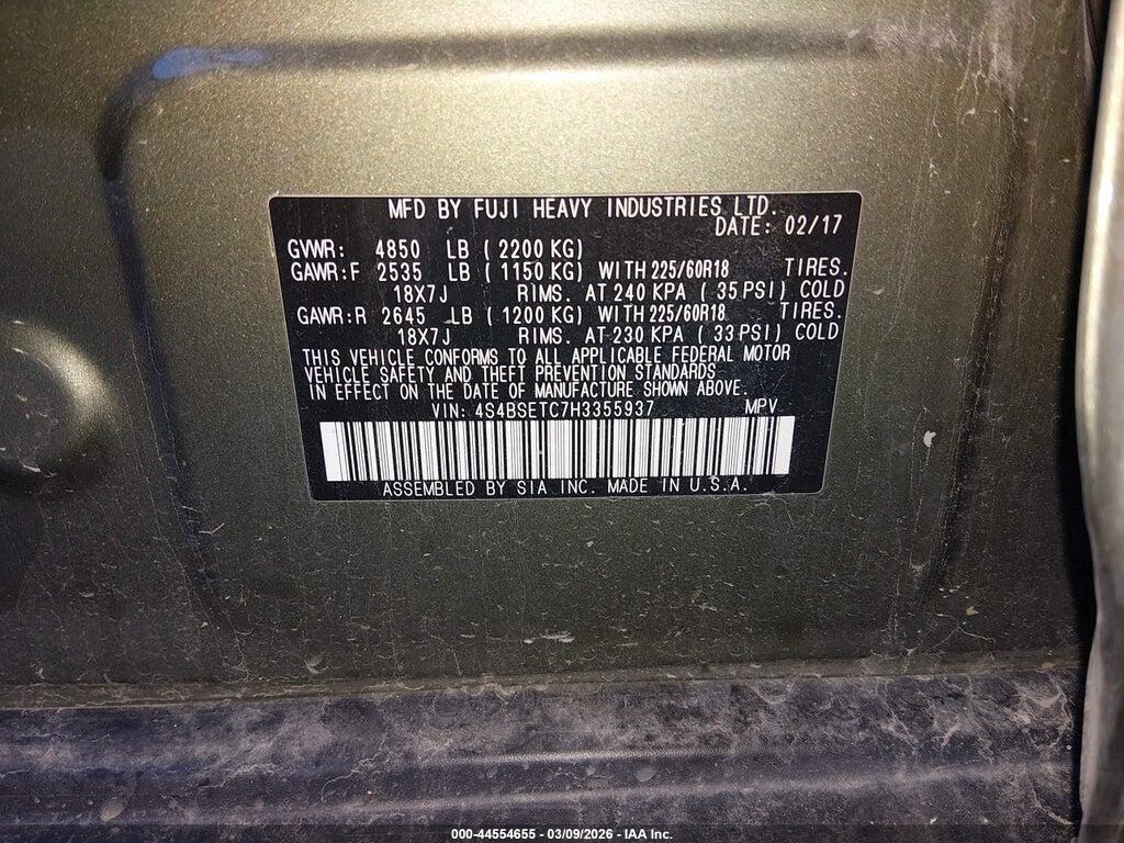 4S4BSETC7H3355937 2017 SUBARU OUTBACK photo no. 9