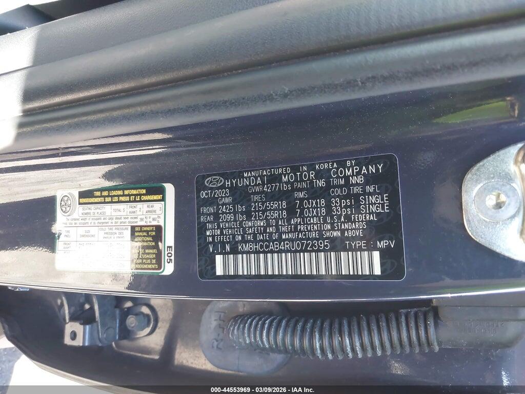 KM8HCCAB4RU072395 2024 HYUNDAI KONA photo no. 9