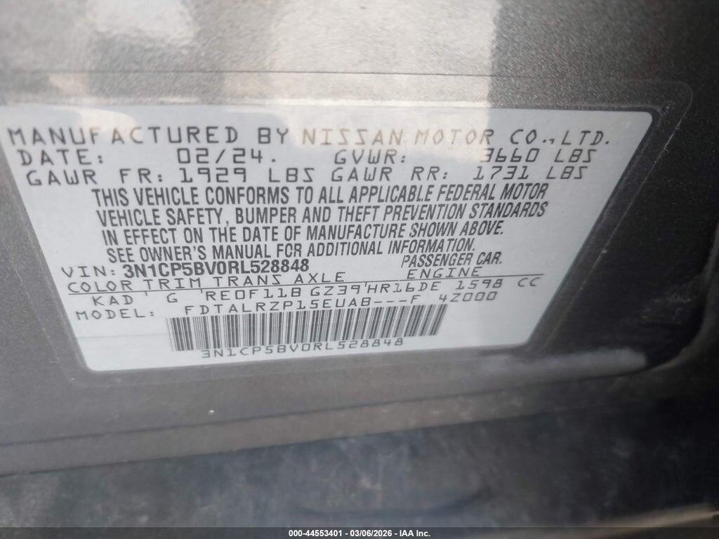 3N1CP5BV0RL528848 2024 NISSAN KICKS photo no. 9