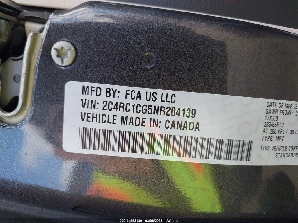 2C4RC1CG5NR204139 2022 CHRYSLER VOYAGER photo no. 9